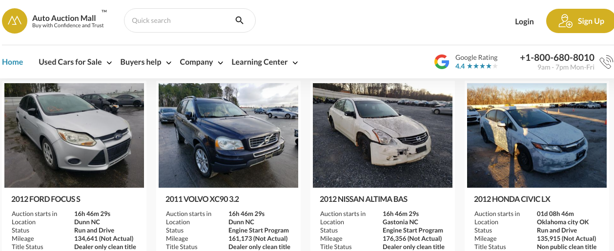 7 Best Online Car Auction Sites - A4 Auto Transport