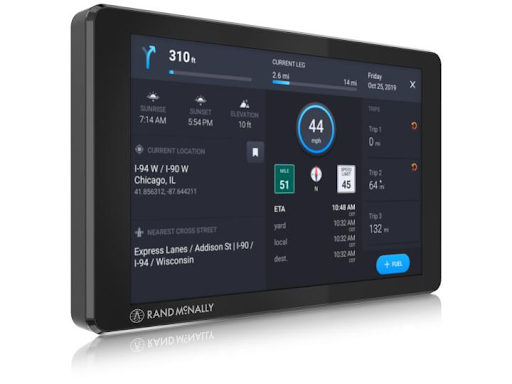 Rand McNally TND 750 GPS for truck drivers with a 7-inch HD navigation screen