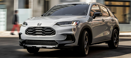 Honda HR-V subcompact SUV with smooth curves and a stylish exterior for students