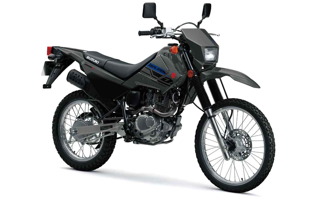 Suzuki DR200S 2025 budget-friendly dual sport motorcycle with excellent fuel efficiency.